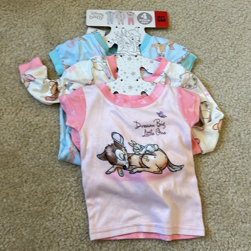 Disney Bambi pajamas 9m